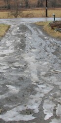 Image of muddy driveway
