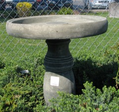 Image of cast concrete birdbath