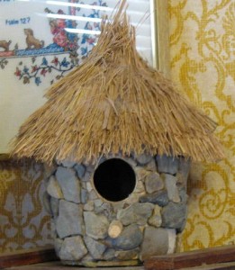 image of stone birdhouse made by Talitha