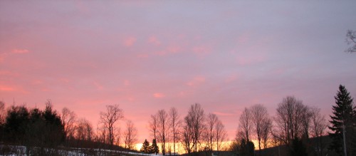 Image of winter sunrise from the southeast