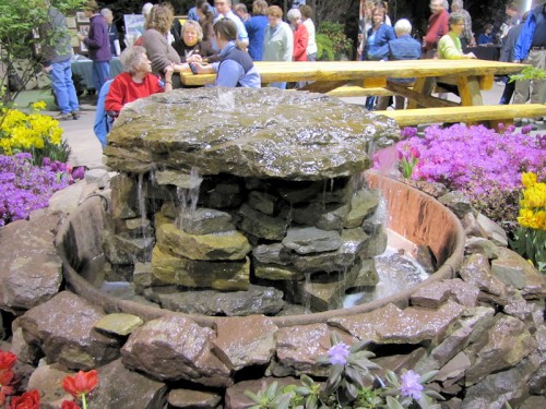 stone fountain from Rochester garden show